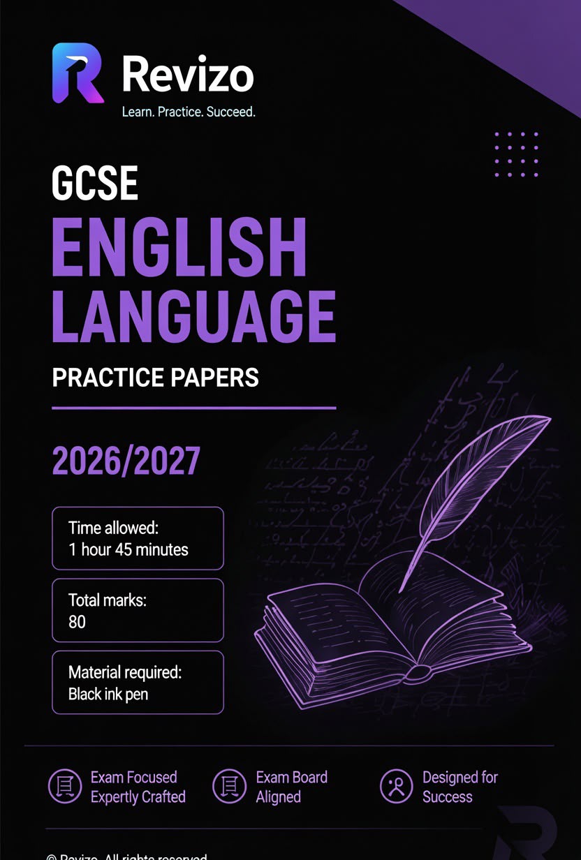Revizo GCSE English Language Practice Paper front cover